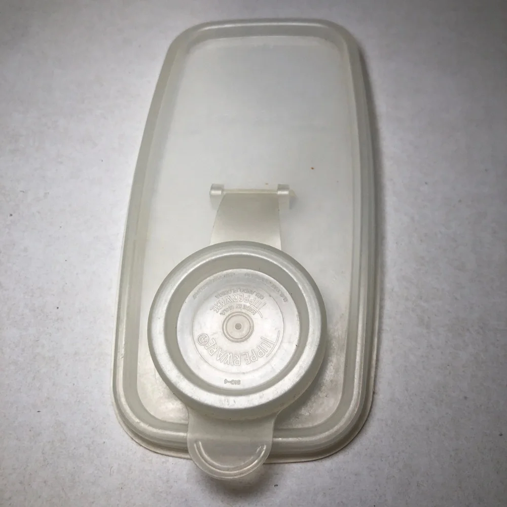 Vintage Tupperware Stor N Pour Jr Cereal Container #499-4 Lid 509-2 Sheer USA